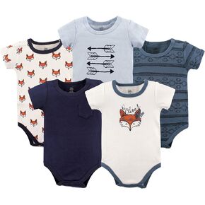 Yoga Sprout Cotton Bodysuit, 5 Pack, Be Clever, 0-3 Months in Kuwait
