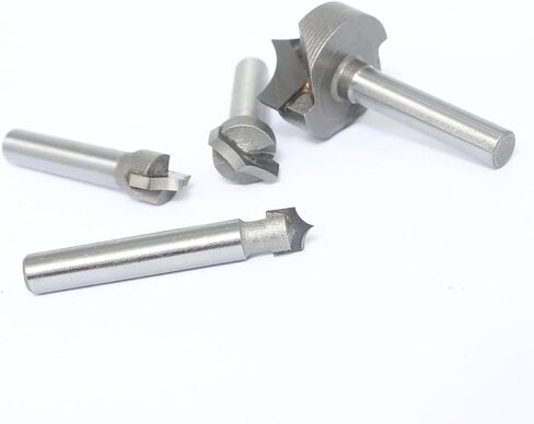 Akylin 4pcs Point Cutting Roundover Router Bit Set,1/2" Shank,Cutting Dia. 1/4“,3/8",1/2" and 1",Round-Over Plunge Cutter for Wood Plunging,Routing in Saudi Arabia