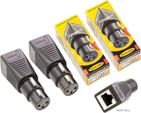 SIRS-E 2 Pack - CPoint XLRJ45 5 Pin XLR Male to RJ45 DMX Adapter XLRJ45-5M in Saudi Arabia