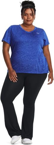 تي شيرت قصير الأكمام ذو رقبة على شكل حرف V من Under Armour, أسود (رمادي هالو/فضي معدني (014)), XS in Saudi Arabia