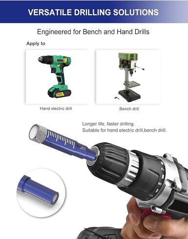 مجموعة لقم مثقاب ماسية مكونة من 9 قطع للبورسلين والسيراميك والزجاج والمزيد - لقم مثقاب بلاط متعددة الاستخدامات لحفر فعال ودقيق in Kuwait