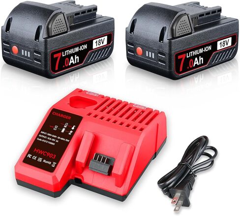 هذه 2 حزمة 6.0Ah بديلة لميلووكي M-18 بطارية ليثيوم أيون 18 فولت 48-11-1860 48-11-1840 48-11-1815 48-11-1820 48-11-1828 48-11-1852 48-11- 1822 48-11-1811 استبدال بطاريات ميلووكي 18 فولت in Kuwait