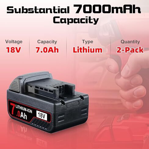 هذه 2 حزمة 6.0Ah بديلة لميلووكي M-18 بطارية ليثيوم أيون 18 فولت 48-11-1860 48-11-1840 48-11-1815 48-11-1820 48-11-1828 48-11-1852 48-11- 1822 48-11-1811 استبدال بطاريات ميلووكي 18 فولت in Kuwait