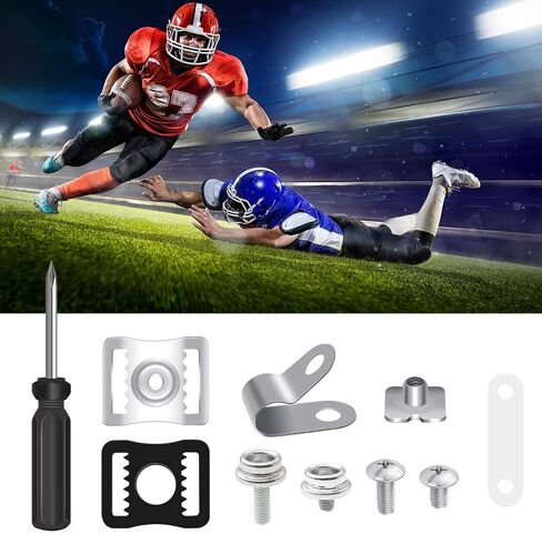 61 Pcs Football Helmet Repair Kit, Hockey Helmet Replacement Parts, Including J Clips Visor Clips Rubber Gasket Screw Nuts with 1 Pcs Srewdriver, Chin Strap Adapter for Hockey, Baseball, Softball Helm in Kuwait