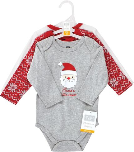 Hudson Baby Boys Cotton Long-sleeve Bodysuits And Toddler T-Shirt Set, Rudolph Reindeer, 9-12 Months US in Kuwait