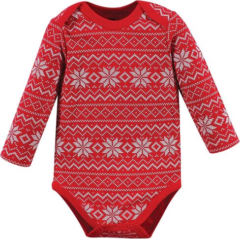 Hudson Baby Boys Cotton Long-sleeve Bodysuits And Toddler T-Shirt Set, Rudolph Reindeer, 9-12 Months US in Kuwait