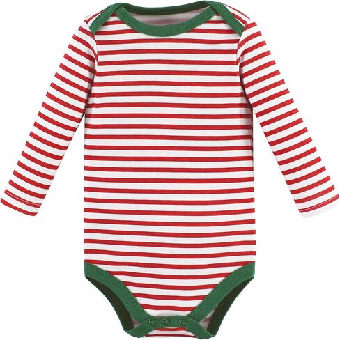طقم ملابس داخلية قطنية بأكمام طويلة للأولاد من Hudson Baby Boys وتي شيرت للأطفال الصغار، Rudolph Reindeer، 9-12 شهرًا أمريكيًا in Kuwait