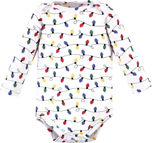 طقم ملابس داخلية قطنية بأكمام طويلة للأولاد من Hudson Baby Boys وتي شيرت للأطفال الصغار، Rudolph Reindeer، 9-12 شهرًا أمريكيًا in Kuwait