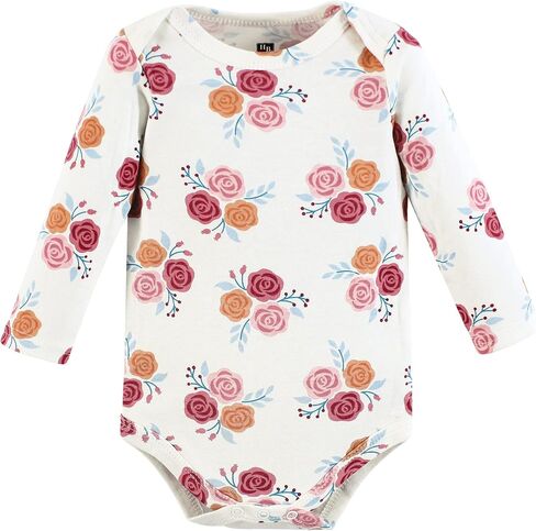 Hudson Baby Unisex Baby Cotton Long-Sleeve Bodysuits Fall Botanical 5-Pack, 0-3 Months in Saudi Arabia