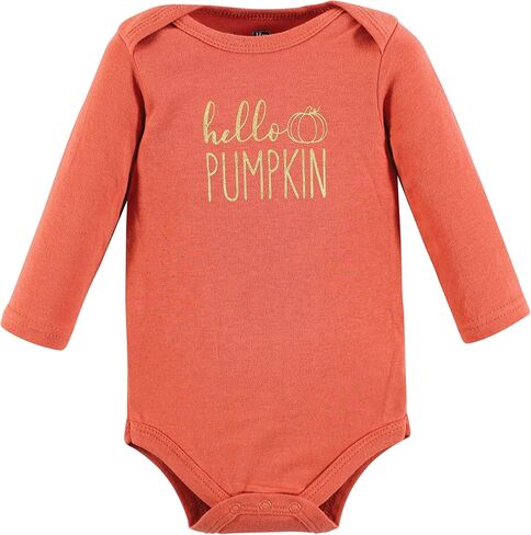 Hudson Baby Unisex Baby Cotton Long-Sleeve Bodysuits Fall Botanical 5-Pack, 0-3 Months in Saudi Arabia