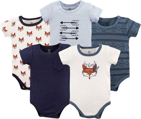 Yoga Sprout Cotton Bodysuit, 5 Pack, Be Clever, 0-3 Months in Kuwait