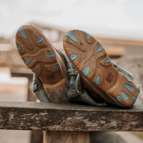 Twisted X Women's Chukka Moc Embroidery Vamp, Bomber/Tan, 9 (M) in Kuwait