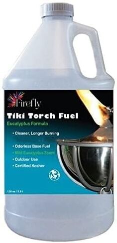 Firefly Tiki Torch Fuel – Clean-Burning Outdoor Lamp Oil for Tiki Torches and Lanterns. Low Smoke, Long-Lasting – Outdoor Patio & Garden Use (Citronella, 2 Gallons) in Kuwait