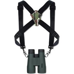 مبياو حزام حزام للمنظار، حزام مناظير قابل للتعديل وفاخر للصيد، حزام حزام مناظير متقاطع، يناسب حمل المنظار والكاميرات وأجهزة تحديد المدى واكثر من ذلك،, أسود in Kuwait