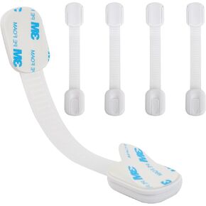 Cabinet Locks for Babies, Lobularsky 8 Pack, Multi-Use Baby Proofing Cabinets for Fridge, Latches, Drawers, Dishwasher, Cupboard, Child Safety Cabinets Locks for Easy Installation, White, 3M Adhesive in Saudi Arabia