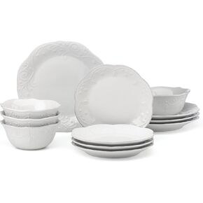 Lenox 890951 French Perle 12-Piece Plate & Bowl Dinnerware Set White in Kuwait