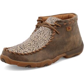 Twisted X Women's Chukka Embossed Vamp Moccasins, Bomber & Nude Print, 7.5(M) in Saudi Arabia