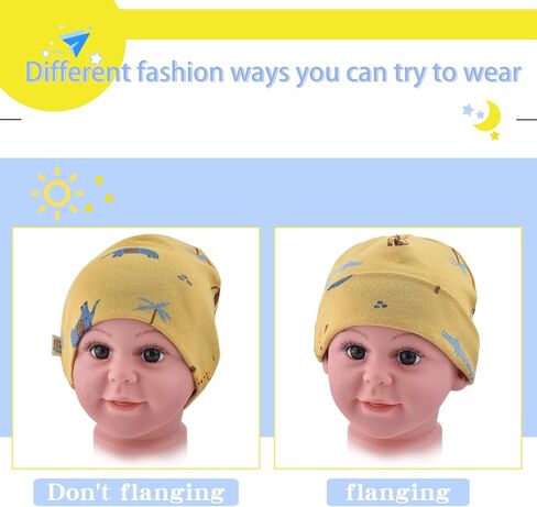 Baby Turban Hat for Girl Boy 0-3 Years Old Infant Bow Head Wrap Soft Knotting Cap for Toddler Kids Babies Children Headband in Kuwait