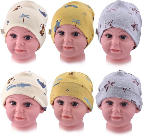 Baby Turban Hat for Girl Boy 0-3 Years Old Infant Bow Head Wrap Soft Knotting Cap for Toddler Kids Babies Children Headband in Kuwait