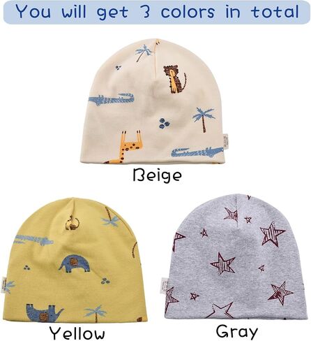 Baby Turban Hat for Girl Boy 0-3 Years Old Infant Bow Head Wrap Soft Knotting Cap for Toddler Kids Babies Children Headband in Kuwait