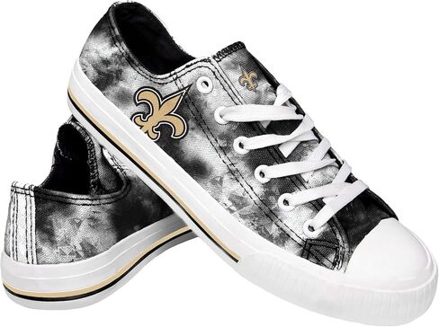 FOCO New Orleans Saints NFL Womens Glitter Low Top Canvas Shoes - 9 in Kuwait