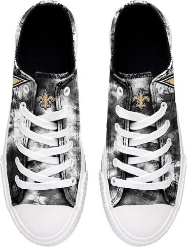 FOCO New Orleans Saints NFL Womens Glitter Low Top Canvas Shoes - 9 in Kuwait