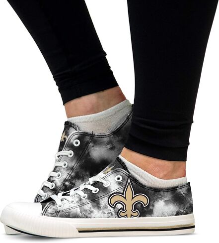 FOCO New Orleans Saints NFL Womens Glitter Low Top Canvas Shoes - 9 in Kuwait