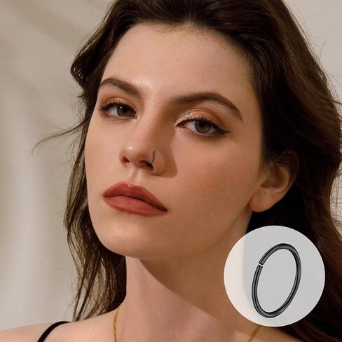 ONESING 29 Pcs 20G Black Nose Rings for Women Nose Piercing Jewelry L Shape Nose Rings Studs Nose Rings Hoop Stainless Steel Nose Jewelry Body Piercing Jewelry for Women Men in Saudi Arabia