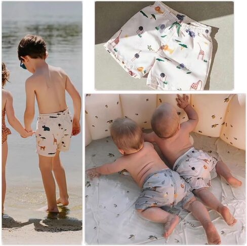 Boys Swim Trunks Quick Dry Beachwear Sport Swim Shorts Toddler Boy Swimwear Striped Bathing Suit Board Short 0-9 Year in Kuwait