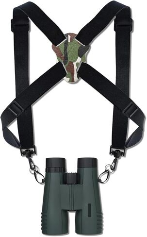 مبياو حزام حزام للمنظار، حزام مناظير قابل للتعديل وفاخر للصيد، حزام حزام مناظير متقاطع، يناسب حمل المنظار والكاميرات وأجهزة تحديد المدى واكثر من ذلك،, أسود in Kuwait