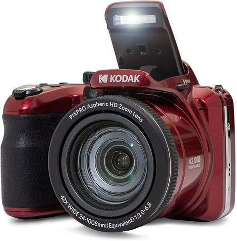 KODAK PIXPRO AZ425 Astro Zoom 20MP Digital Camera (Black) Bundle with 32GB SD Card, Holster Case and Accessory Kit, Battery and Charger Kit, Cable, and Tripod (6 Items) in Saudi Arabia