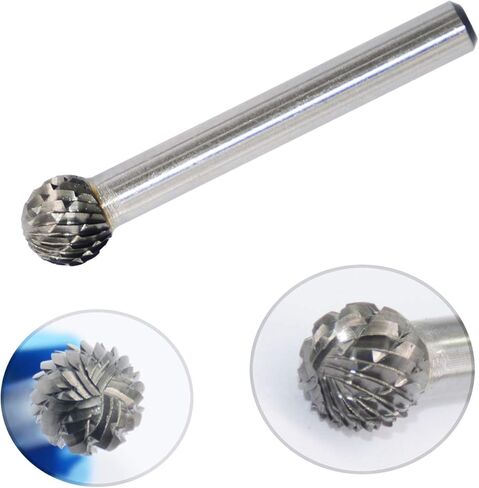 SD-3L6 كربيد التنجستن لدهان تطويل الكرة شكل مزدوج قطع لقطع ثقب آلة ثقب 1/4 بوصة قطر العرقوب وقطر 3/8 بوصة من القاطع 15/47 بوصة طول القاطع in Kuwait