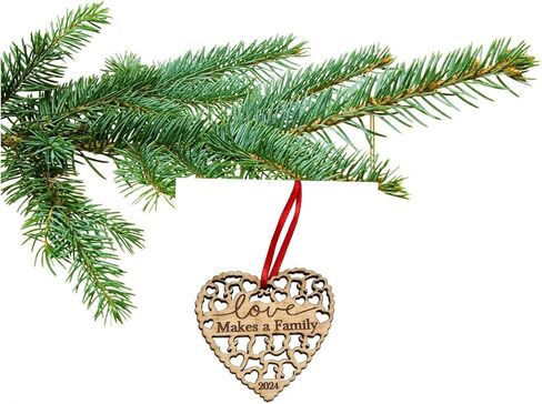 Adoption Gifts, Gotcha Day Gifts, Love Makes A Family Adoption Ornament in Laser Cut Wood 2023, Great Adoption Gifts for Family Or Our Blended Idea, Comes in a Gift Box in Saudi Arabia