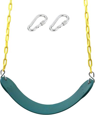 Pink Swing Seat - Heavy Duty Chain Plastic Coated - Playground Swing Set Accessories Replacement Gift Box Set Birthday Gift in Kuwait