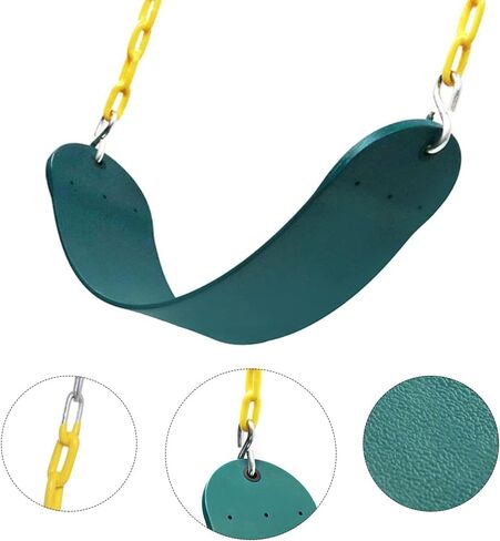 Pink Swing Seat - Heavy Duty Chain Plastic Coated - Playground Swing Set Accessories Replacement Gift Box Set Birthday Gift in Kuwait