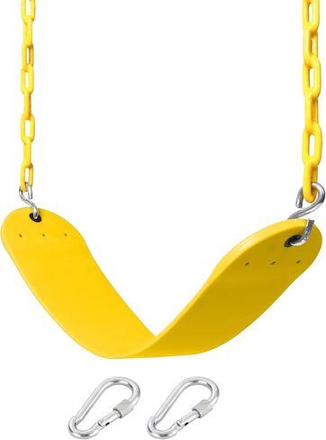 Pink Swing Seat - Heavy Duty Chain Plastic Coated - Playground Swing Set Accessories Replacement Gift Box Set Birthday Gift in Kuwait
