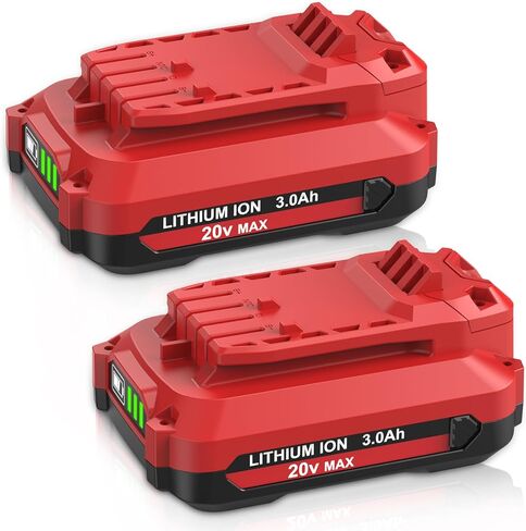 2 Pack 20V 3.0Ah Replacement for Craftsman V20 Lithium Ion Battery, Compatible with Craftsman 20 Volt Battery MAX CMCB205 CMCB204 CMCB206 CMCB202 CMCB201 20 Volt Cordless Power Tools (LED Indicator) in Saudi Arabia