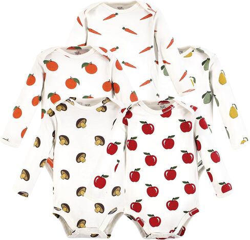 Touched by Nature Unisex Baby Organic Cotton Long-Sleeve Bodysuits, Girl Woodland Alphabet, 9-12 Months in Kuwait