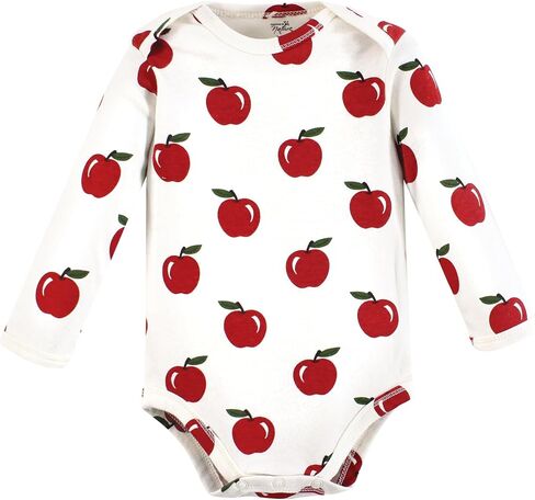 Touched by Nature Unisex Baby Organic Cotton Long-Sleeve Bodysuits, Girl Woodland Alphabet, 9-12 Months in Kuwait