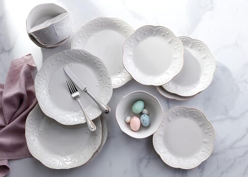 Lenox 890951 French Perle 12-Piece Plate & Bowl Dinnerware Set White in Kuwait