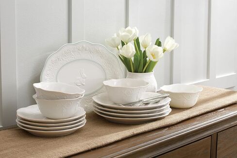Lenox 890951 French Perle 12-Piece Plate & Bowl Dinnerware Set White in Kuwait