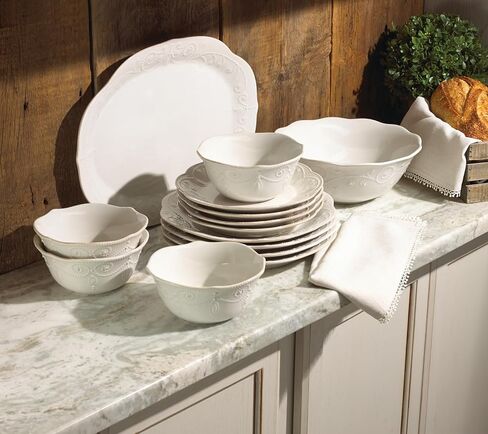 Lenox 890951 French Perle 12-Piece Plate & Bowl Dinnerware Set White in Kuwait