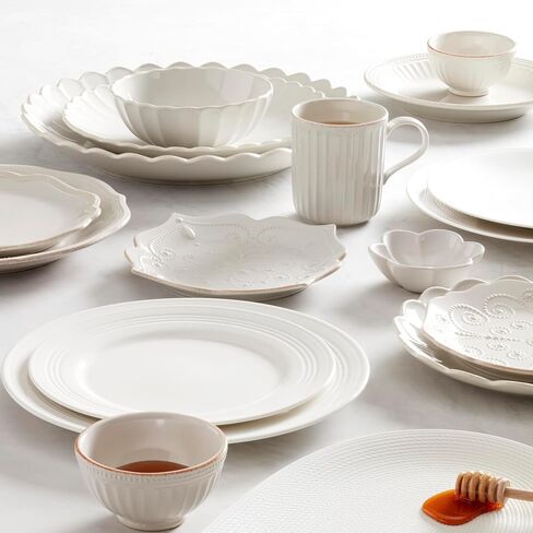 Lenox 890951 French Perle 12-Piece Plate & Bowl Dinnerware Set White in Kuwait