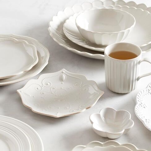 Lenox 890951 French Perle 12-Piece Plate & Bowl Dinnerware Set White in Kuwait