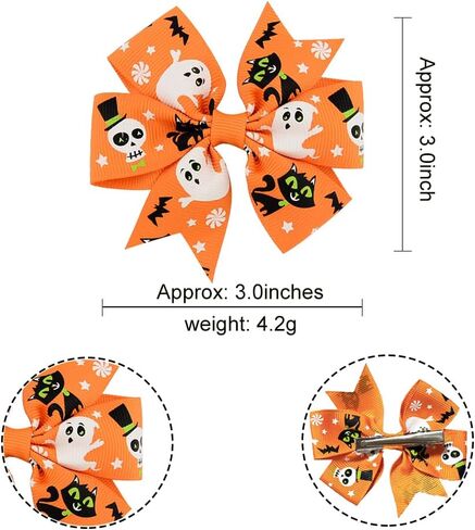 6 Pieces Fall Thanksgiving Hair Bow Clips Autumn Maple Leaf Turkey Hair Clips Alligator Bow Hair Accessories Fall Theme Party Cute Bowknot Hairpins Boutique Barrette for Baby Girl Toddler Hair Styling in Kuwait