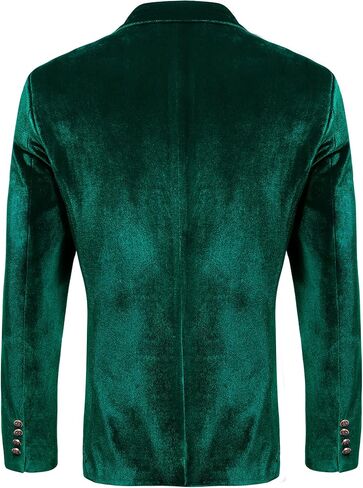 COOFANDY Men's Velvet Blazer Slim Fit Solid One Button Blazer Jacket Tuxedo for Prom Wedding Party Dinner in Kuwait