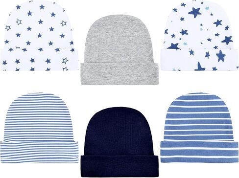 Newcotte 6 Pcs Preemie Baby Hats Cotton Preemie Caps Warm Preemie Beanie Premature Baby Hospital Hats Preemie Hats NICU for Preemie Boys Girls in Saudi Arabia