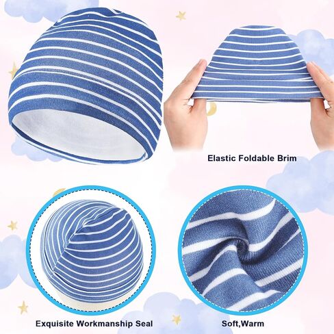Newcotte 6 Pcs Preemie Baby Hats Cotton Preemie Caps Warm Preemie Beanie Premature Baby Hospital Hats Preemie Hats NICU for Preemie Boys Girls in Saudi Arabia