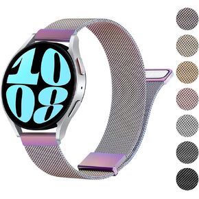 Meliya Metal Band Compatible with Samsung Galaxy Watch 6 Band 40mm 44mm, Galaxy Watch 6 Classic Bands 43mm 47mm, 20mm Stainless Steel Replacement Strap for Galaxy Watch 6 Band Women Men in Kuwait