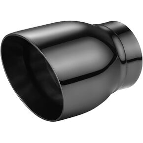 A-KARCK Double Wall Exhaust Tips Black Chrome 3" Inlet, Muffler Tip with Never Fading and Peeling Coating, 3" Inlet 4" Outlet 5" Long